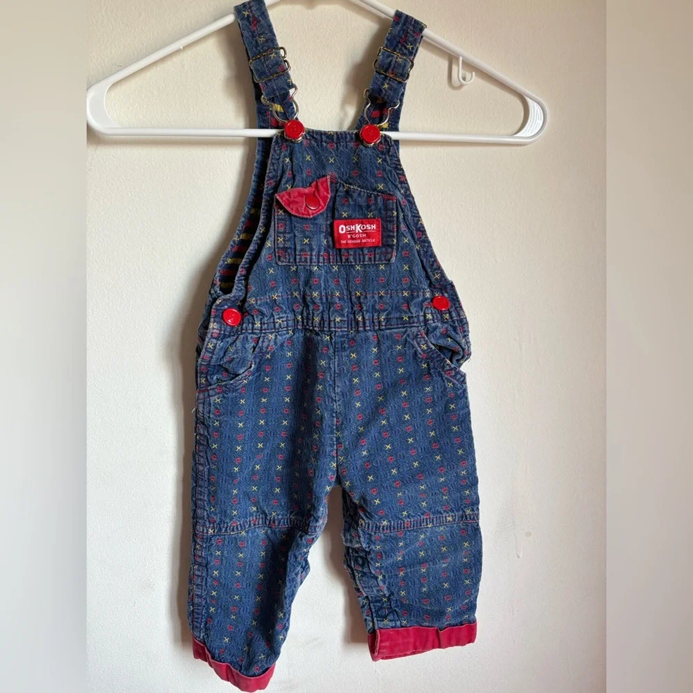 Vintage OshKosh B'gosh Blue Denim Overalls for Kids - Picture 1 of 5